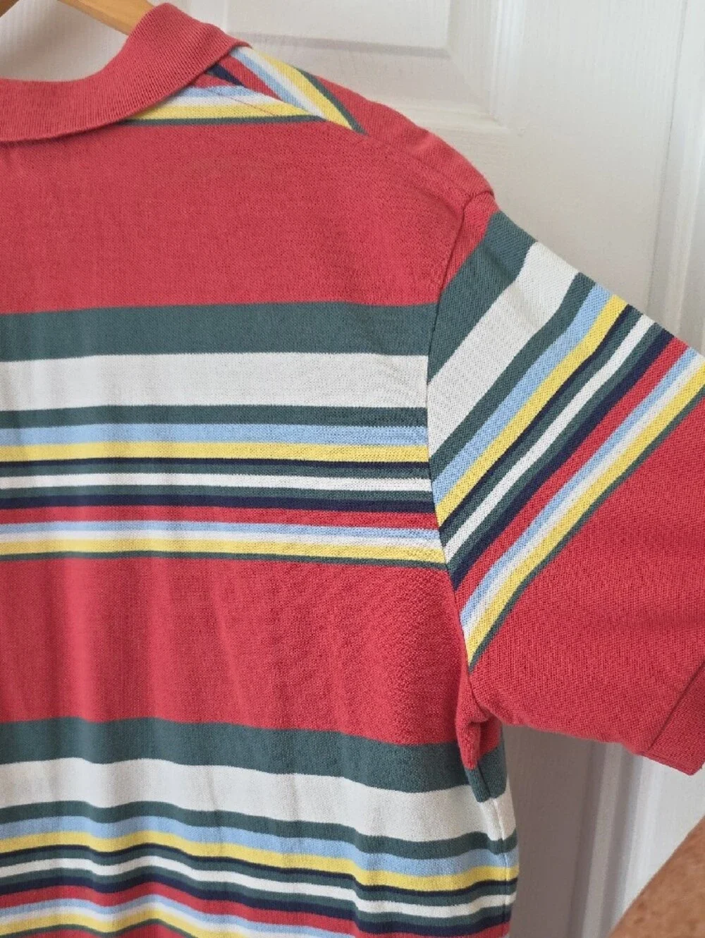 Y2k Vintage Polo by Ralph Lauren Coral Striped Men’s Polo 100% Cotton XL